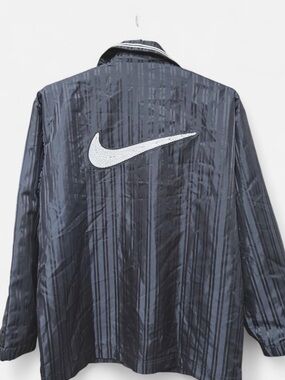 Nike Men’s Bode x Recreation Black Jacket with White Embroidered Trim
